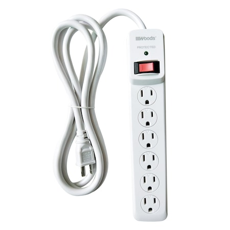 Southwire Outlet Tap, Surge, 6 ft., White 41446